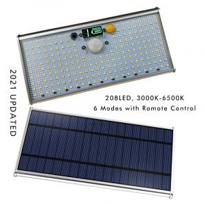 208 LED Solar Security Light Outdoor Solar Powered Motion Sensor Lamp