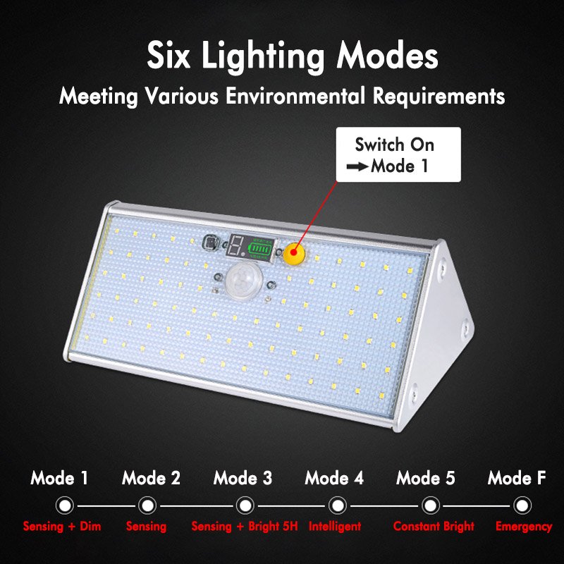 6 Modes - Solar Motion Security Light