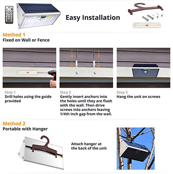 Installation Methods for Solar Security Light