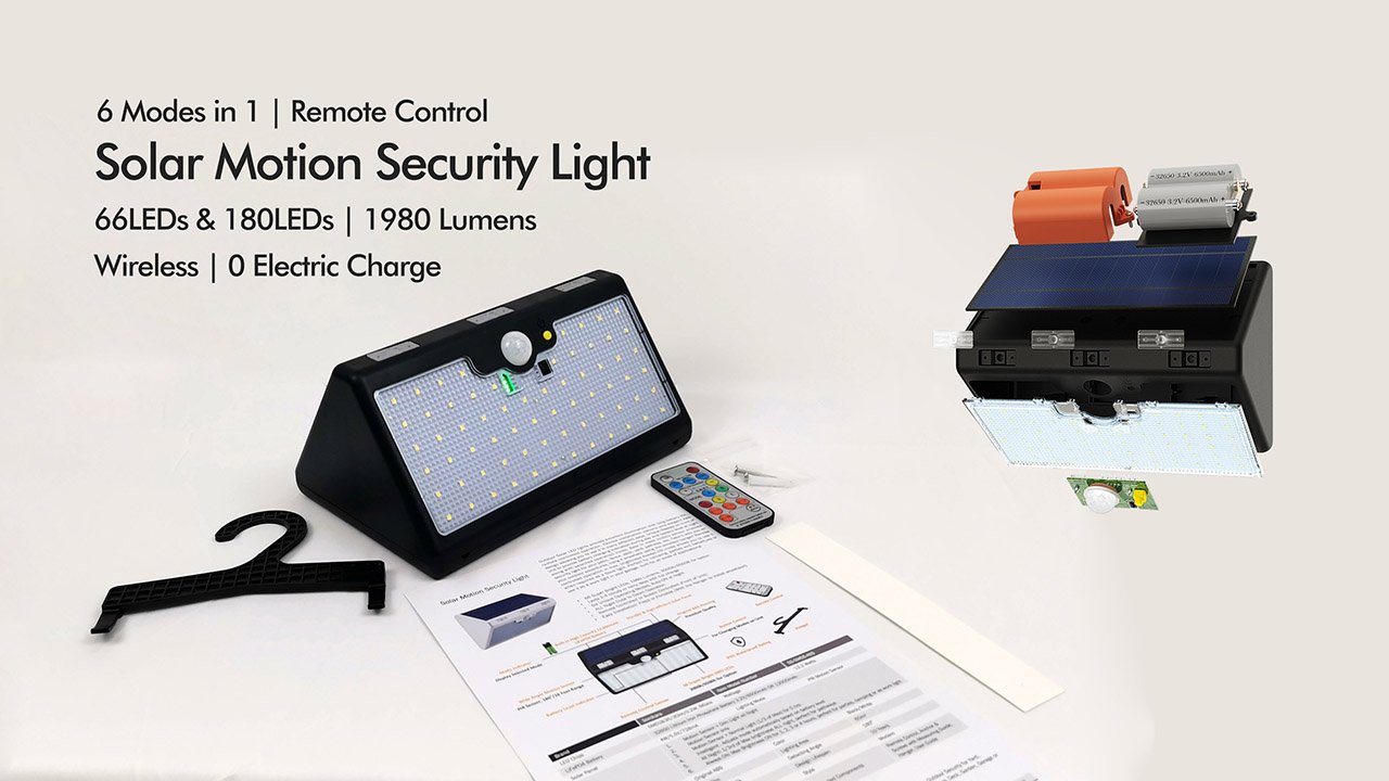 solar security light with motion sensor