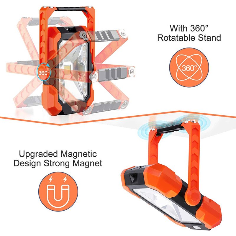 Portable Solar Powered Camping Lights with Rotatable Stand