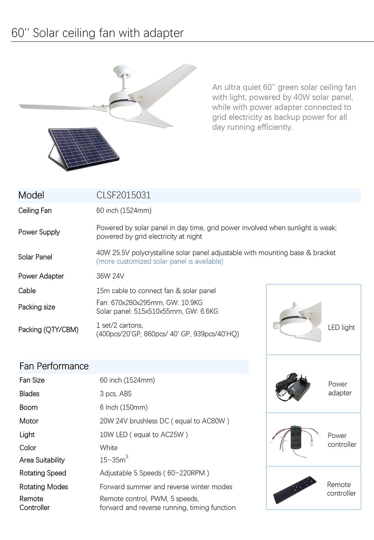 12 volt dc ceiling fan, solar fan and light