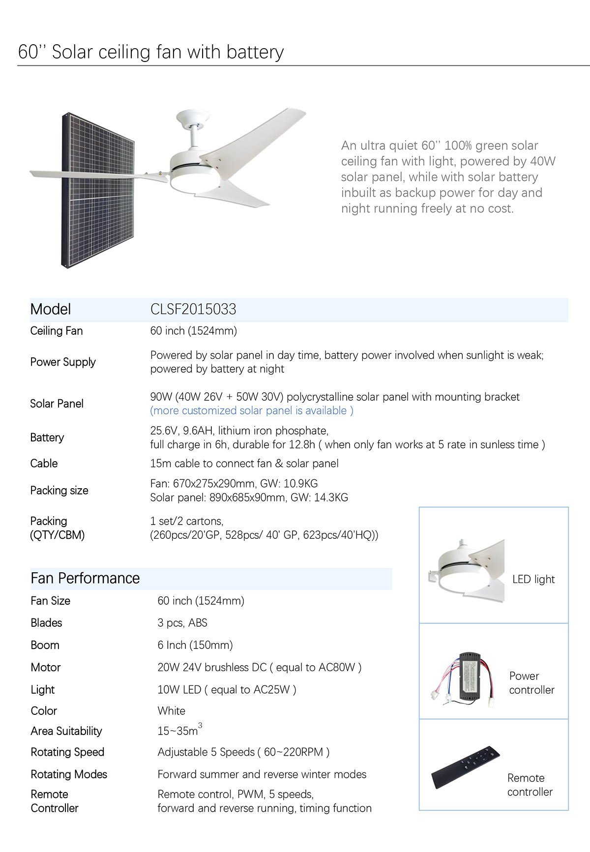 ac dc ceiling fan, solar fan with battery backup