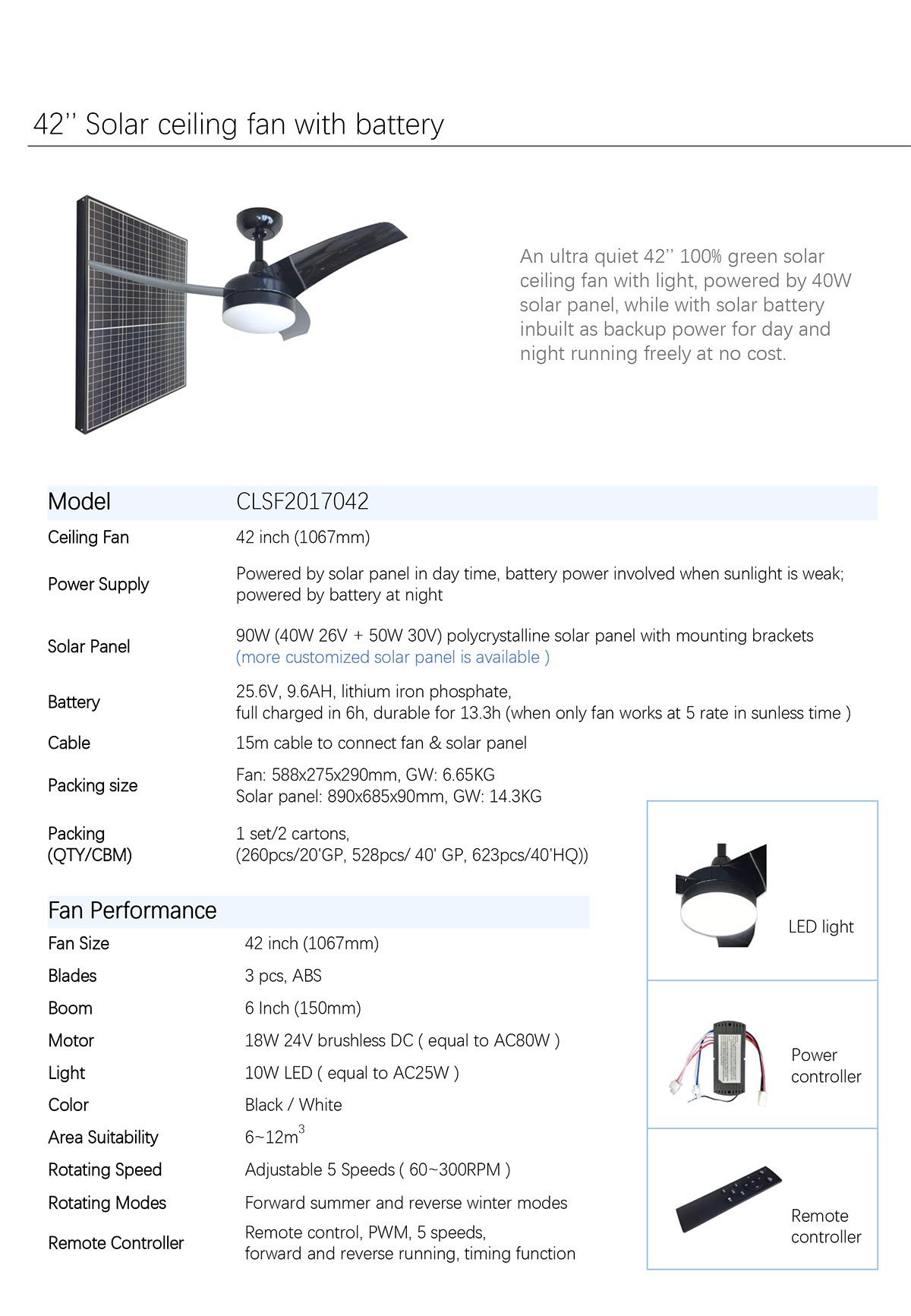 solar powered ceiling fan, solar rechargeable fan