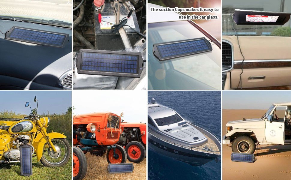 Solar Panel car Battery Charger for Motorcycle Boat
