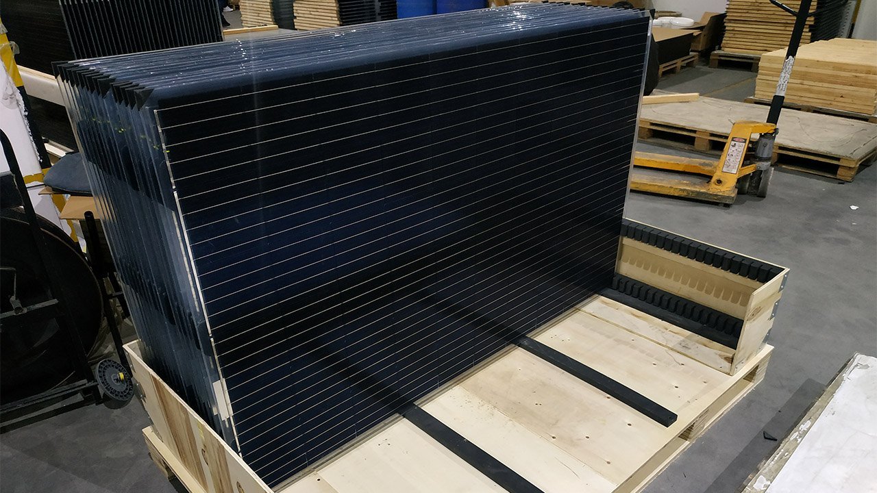 mono perc double glass module 330W, transparent glass solar panels