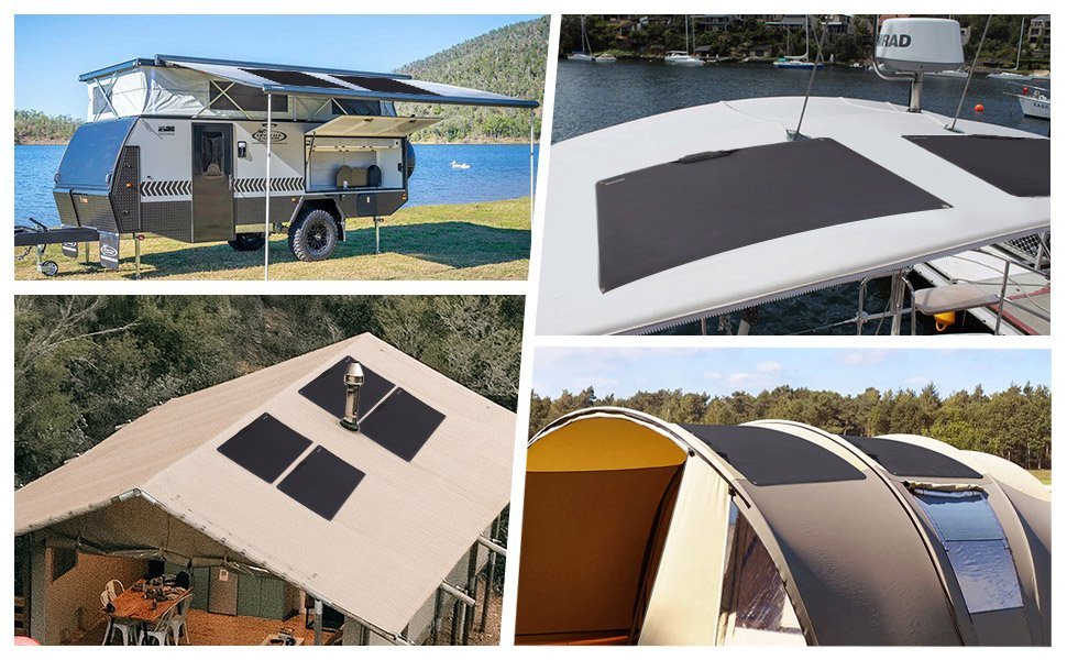 Application of Semi Flexible Solar Panels, Solar Generator for RV